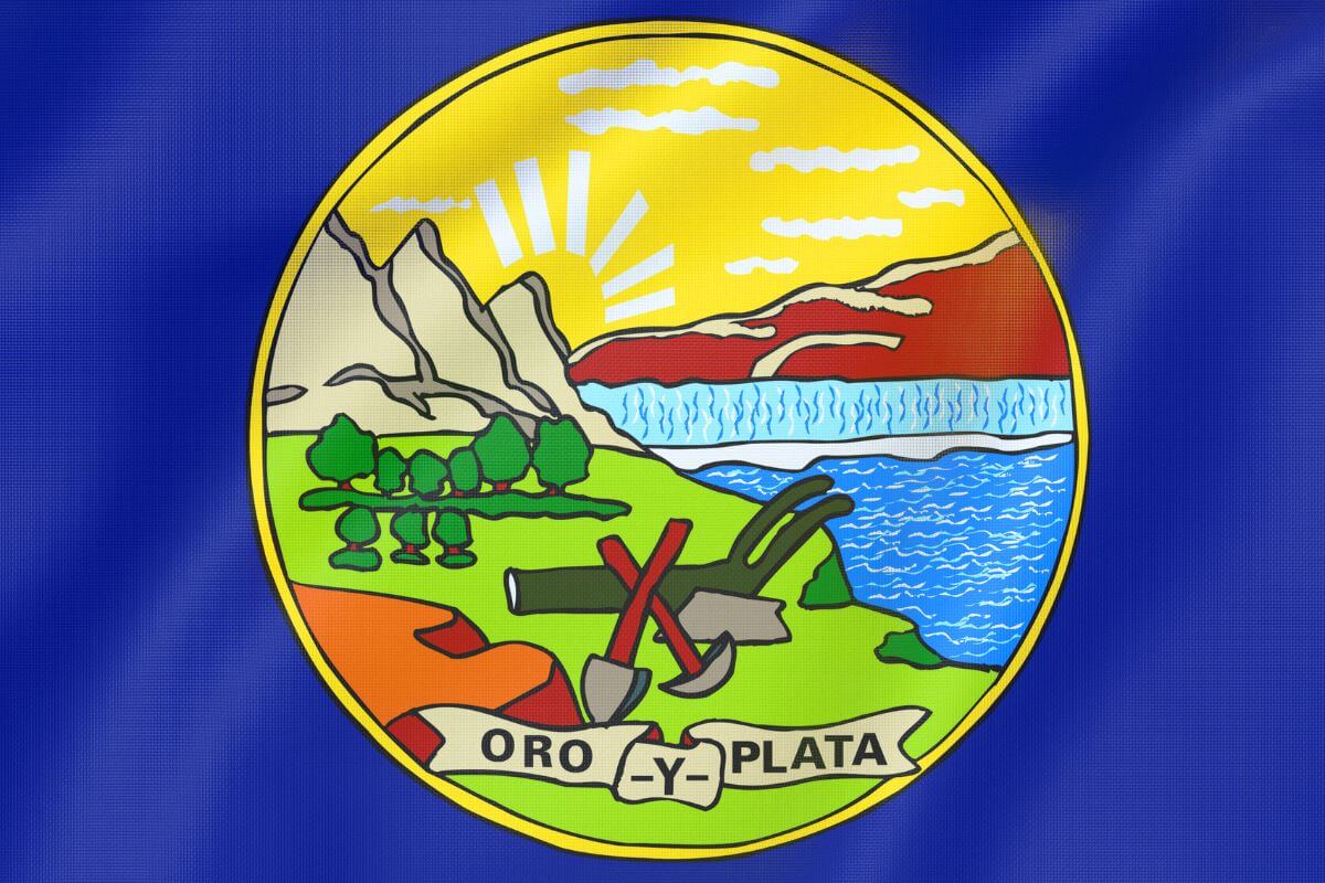 The State Seal of Montana With a Blue Backround