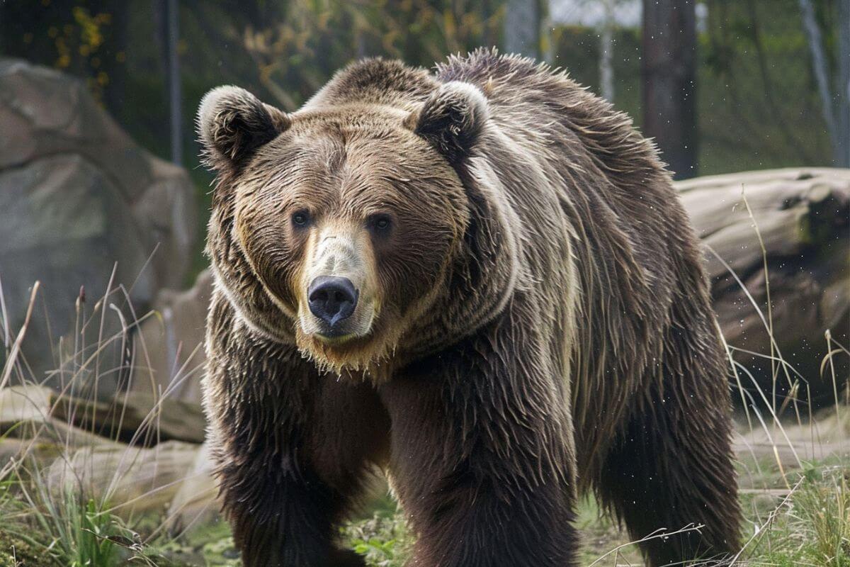 A grizzly bear as seen in its enclosure in ZooMontana in Billings