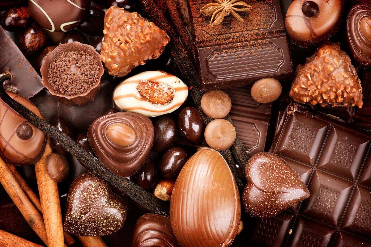 An assortment of artisan chocolates available during a Montana Chocolate Tour.