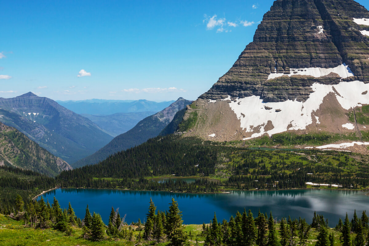Hidden Lake and Bearhat Mountain in Glacier National Park