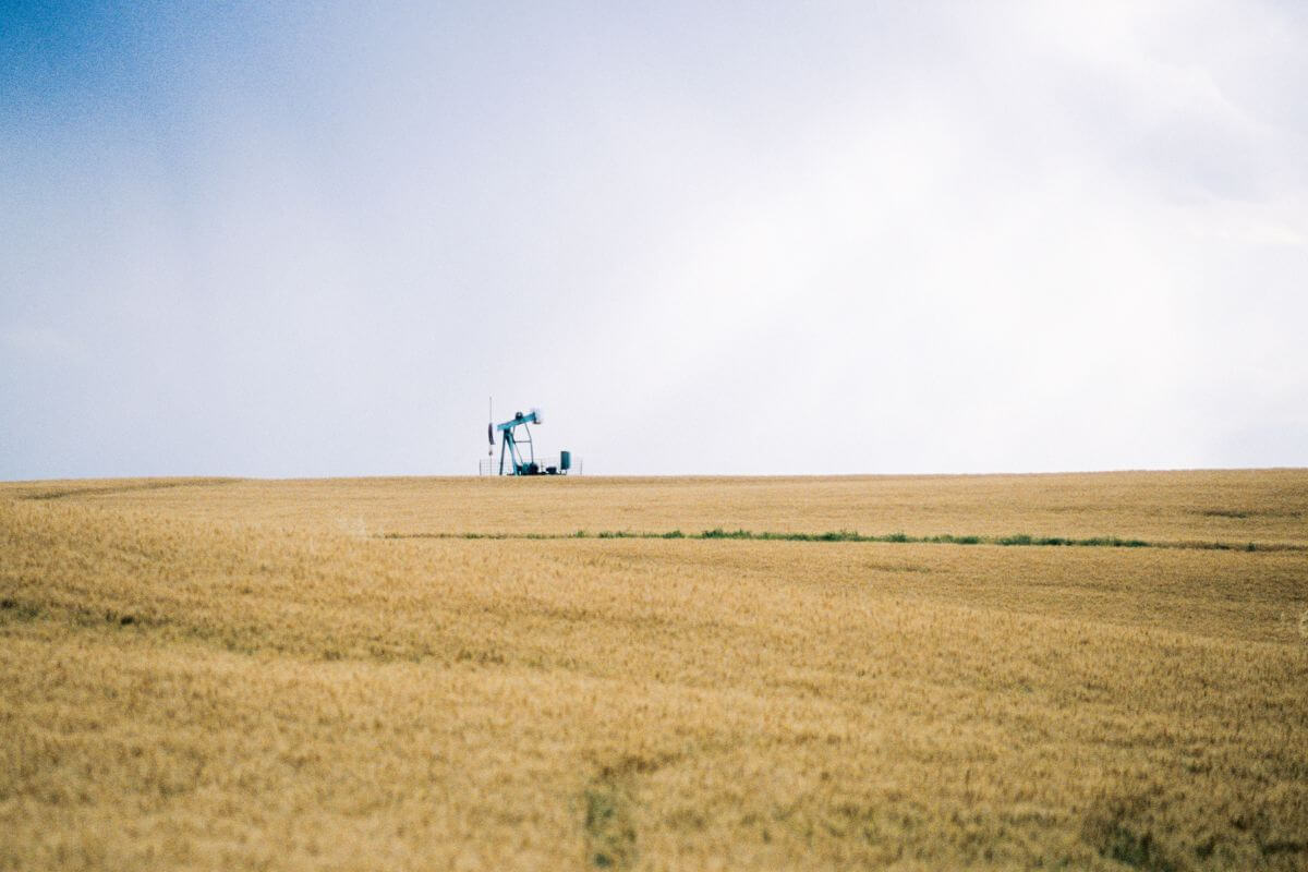 An Oil Pump in a Dry Field in Montana