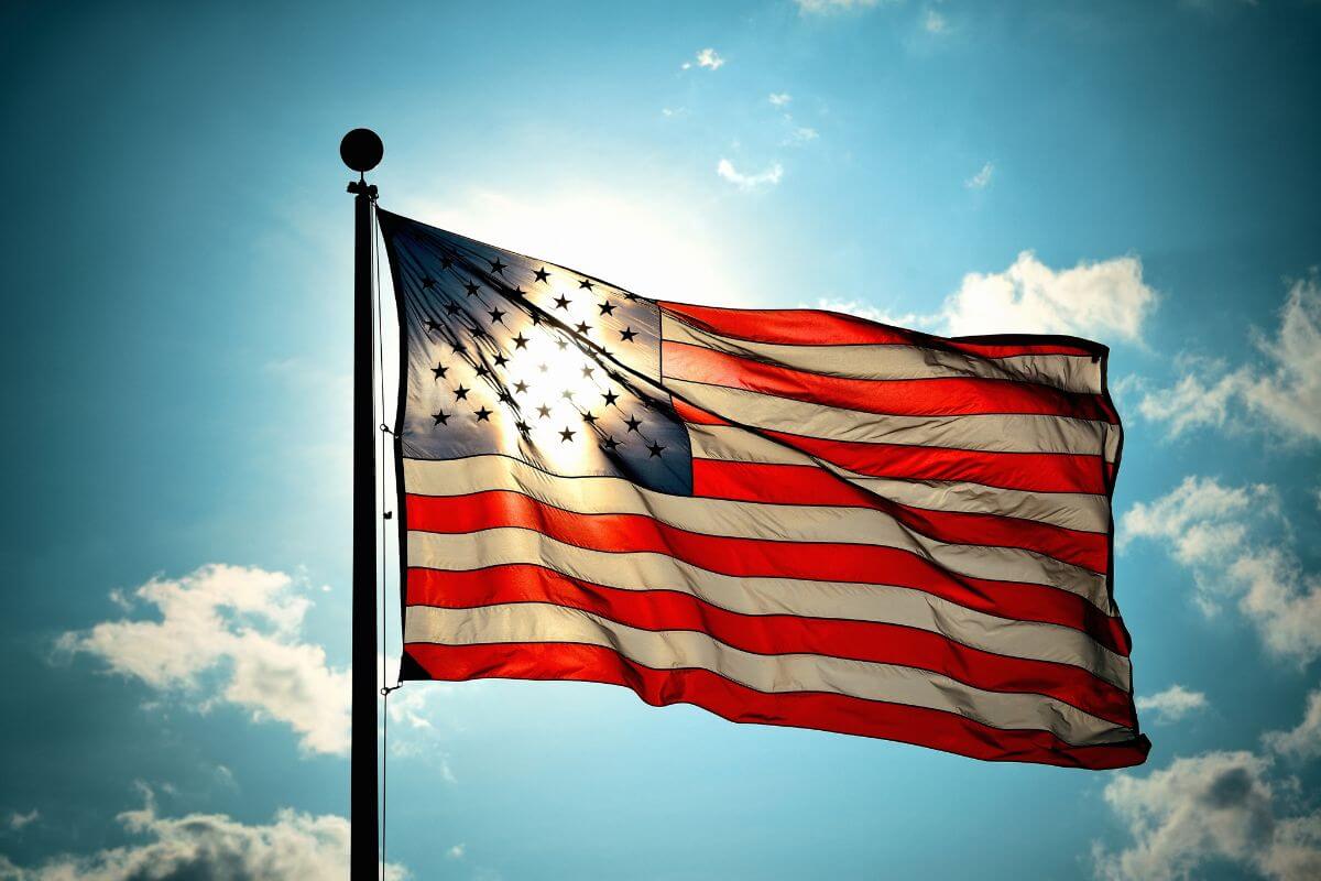 The U.S. Flag at Full Mast