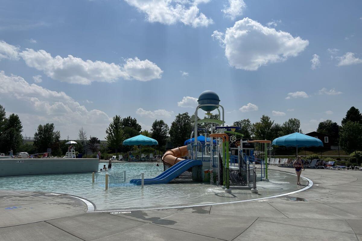 Oasis Waterpark, featuring kids' play area and a large pool