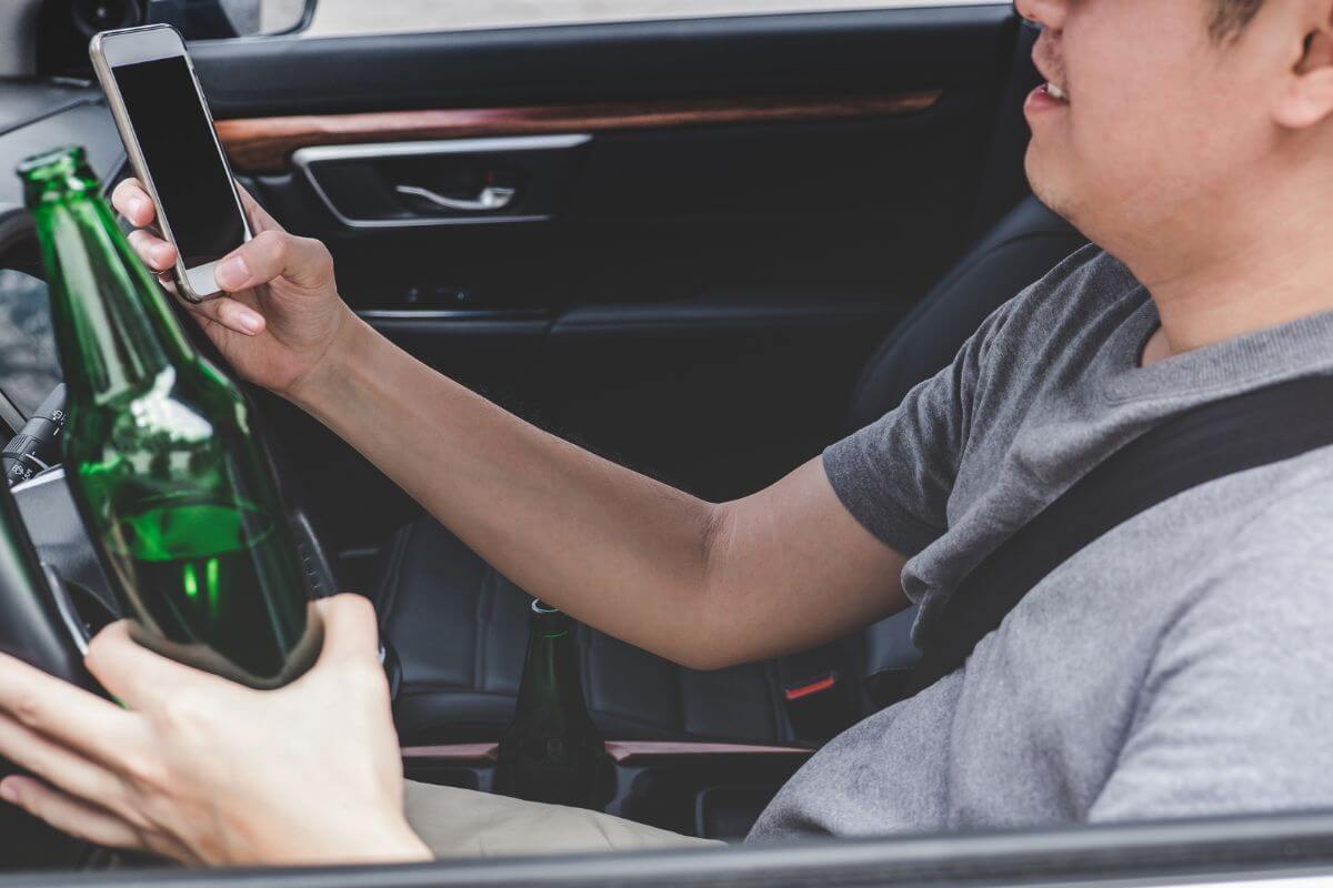Man Driving While Holding an Open Bottle of Beer in Montana