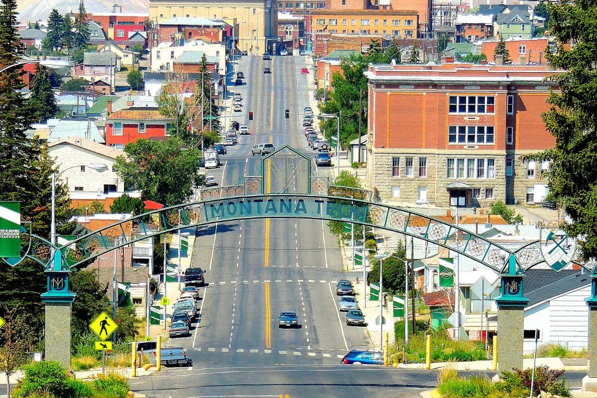 The City of Butte in Montana