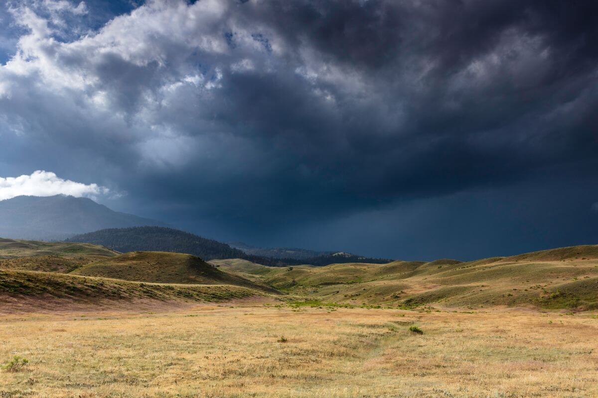 Dark Clouds Over a Montana Landscape