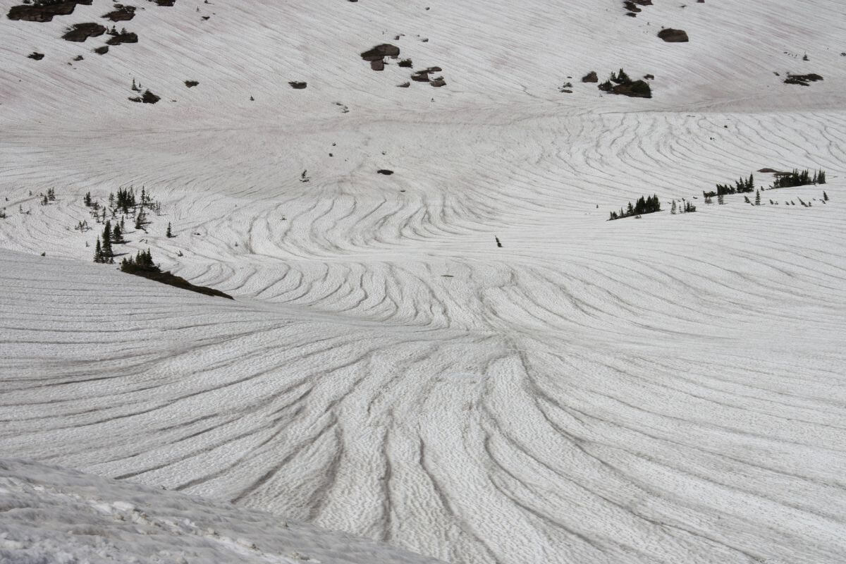 A snow-covered slope in Montana.