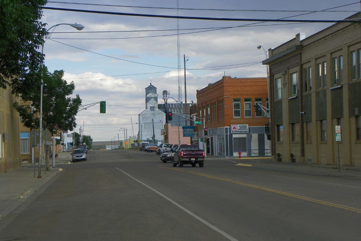 A city street in Montana