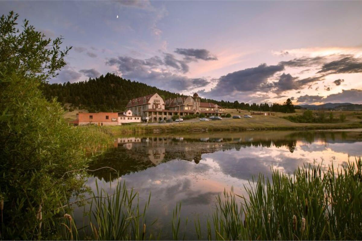 Boulder Hot Springs in Montana, viewed at sunset, is renowned both as a tranquil retreat and a haunted location.