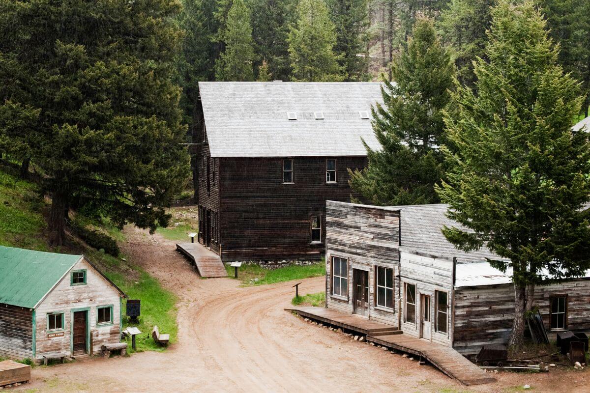 Garnet Ghost Town, nestled among century-old trees, is renowned for its eerie ambiance.