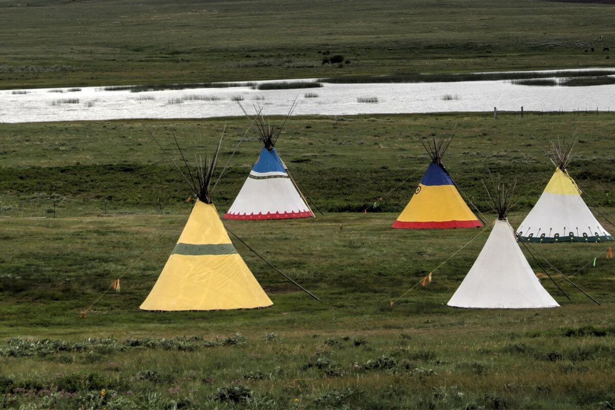 Native American Huts in Montana