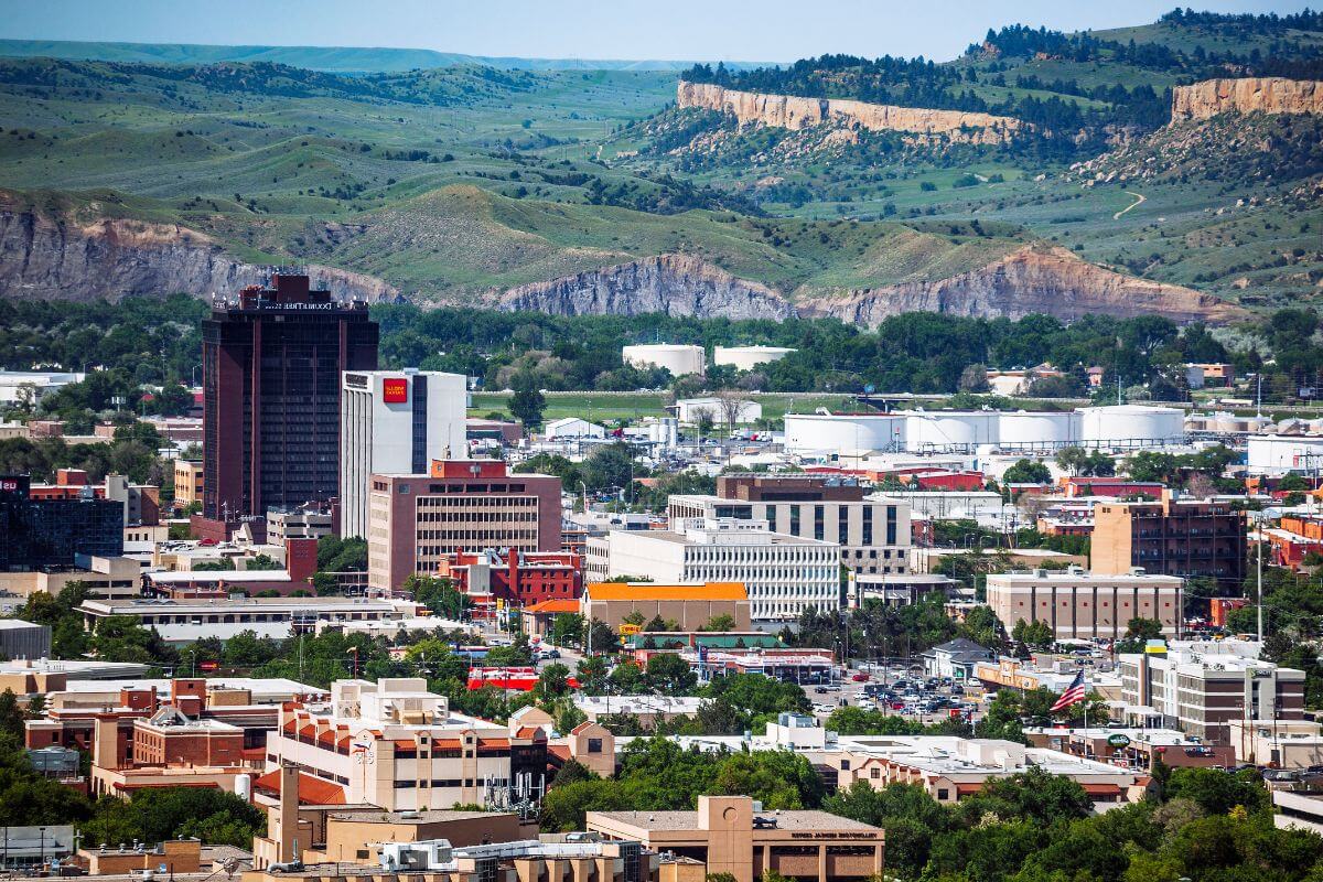 Aerial View of the City of Billings in Montana