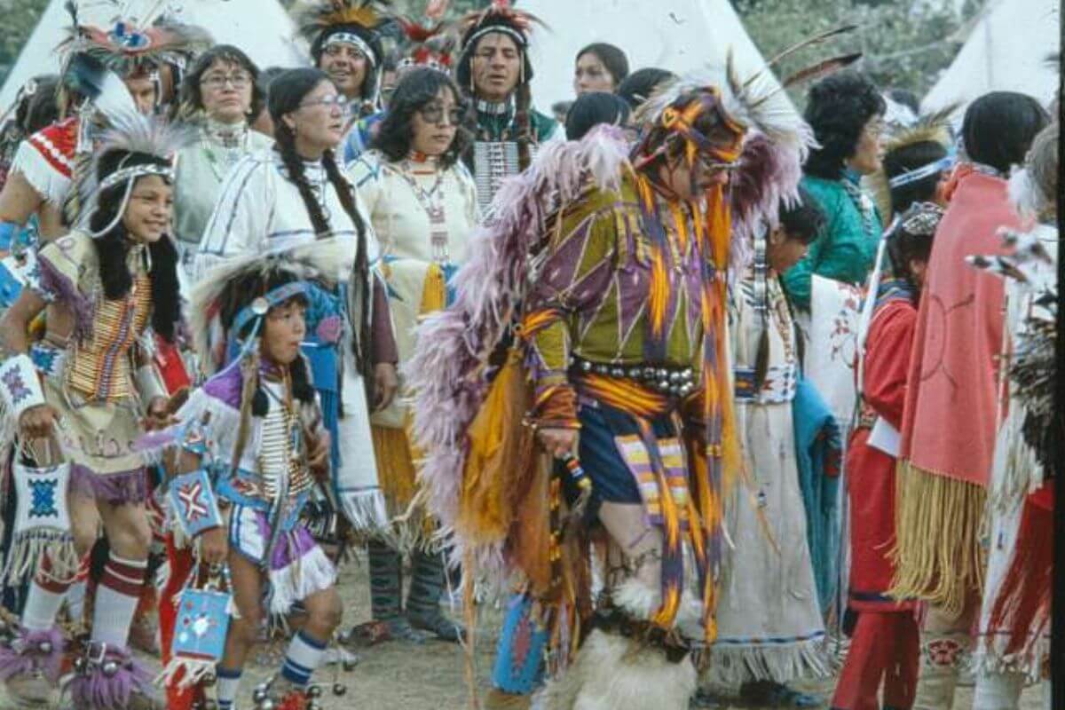 Native Americans in Montana Celebrating the Crow Fair Festival