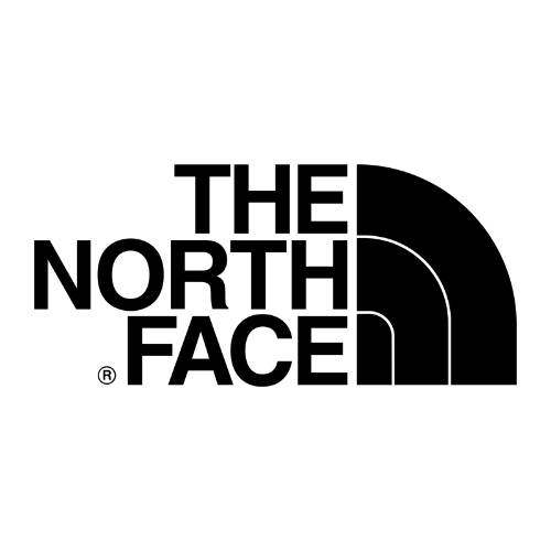 The North Face logo in black font.