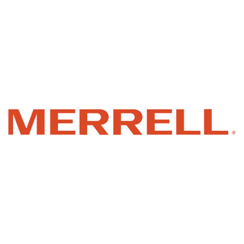 The Merrell logo in red font.