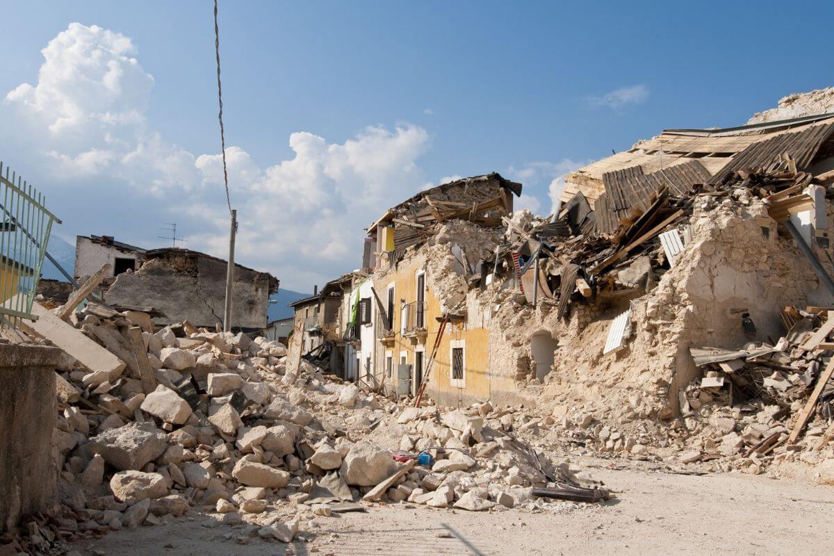 Buildings in Ruin After Earthquake