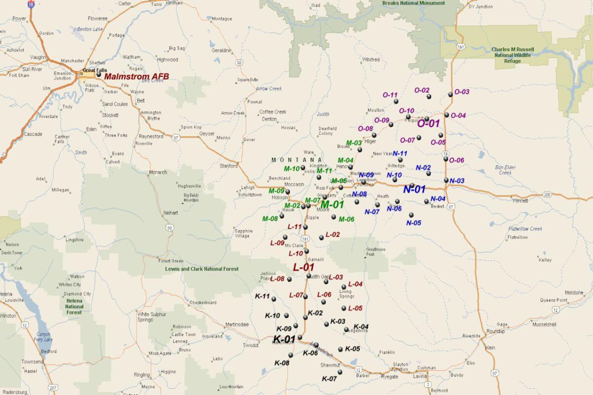 Montana's Missile Silo Locations