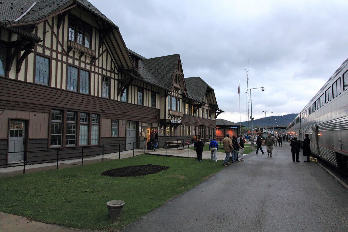 A train station in Whitefish