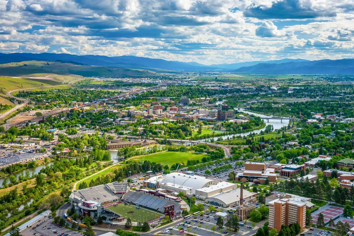 Aerial View of Missoula Montana