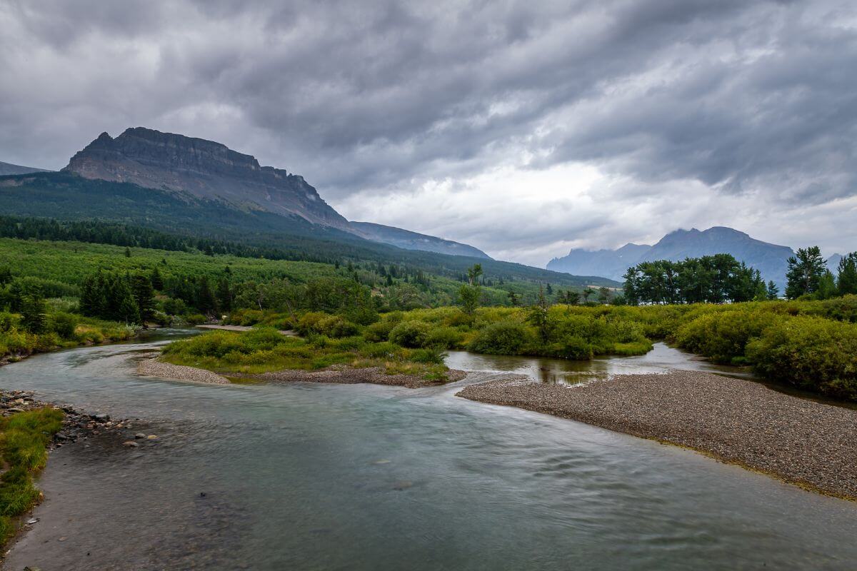 Dark Clouds Over Glacier National Park