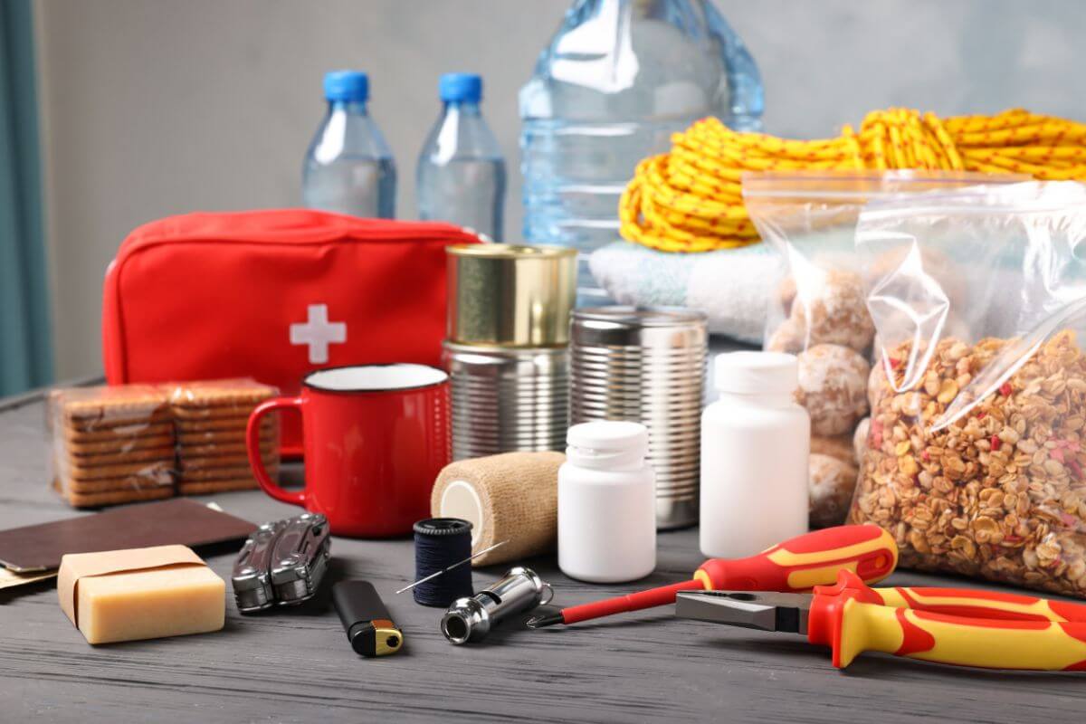 Emergency supplies for earthquake victims