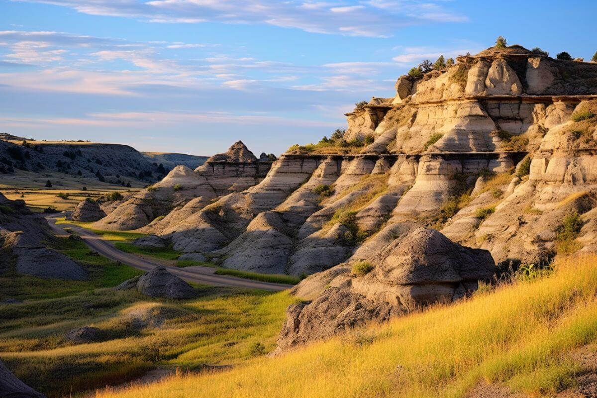 Some of the rock formations in Makoshika State Park, a hunting-friendly state park in Montana