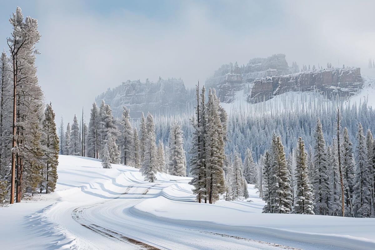 West Yellowstone's winter landscape