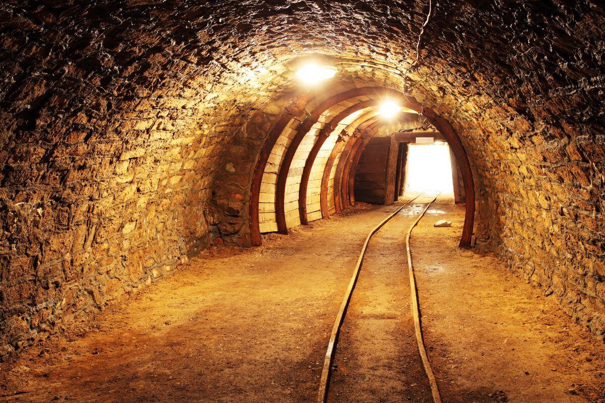 An underground tunnel in Montana.