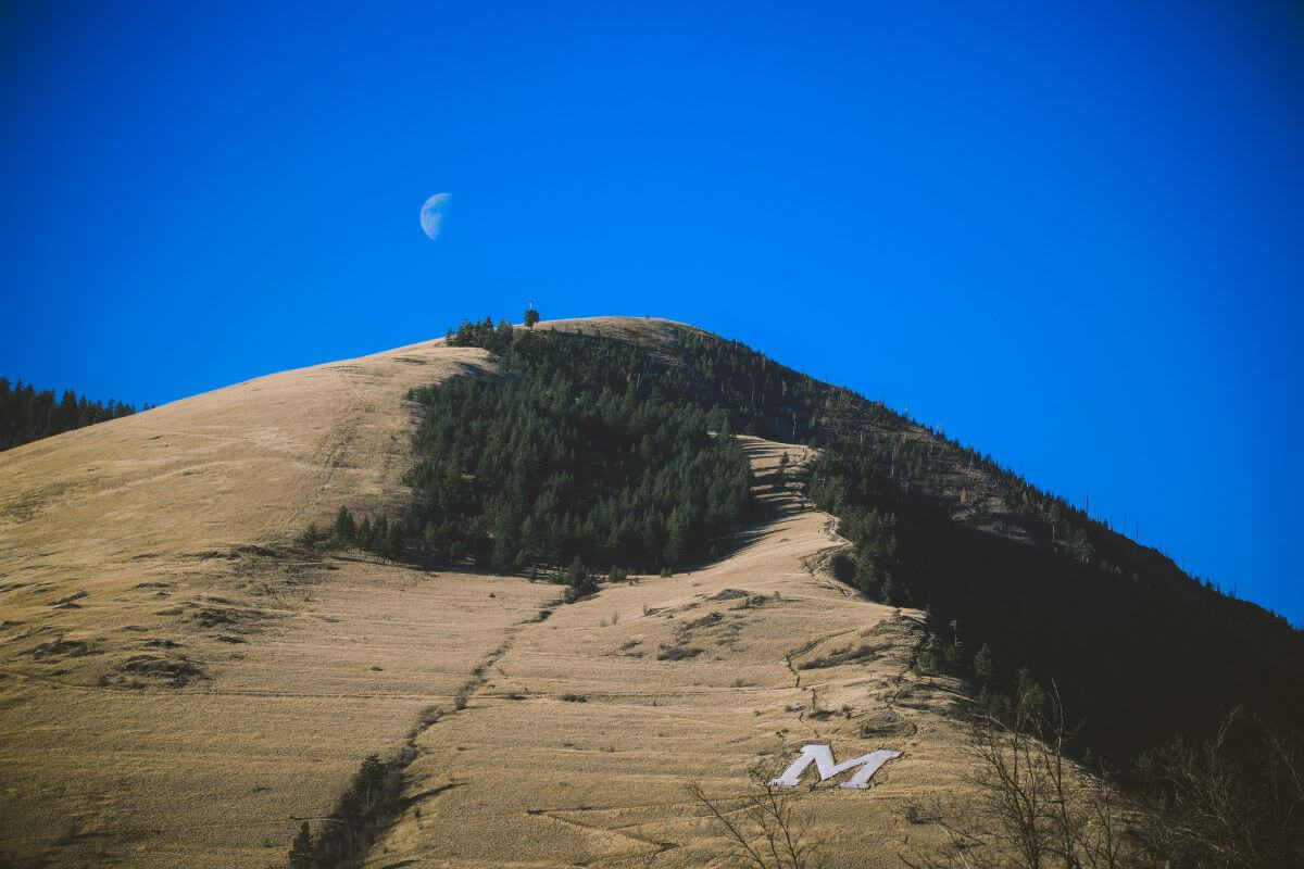 Mount Sentinel in Missoula, Montana.