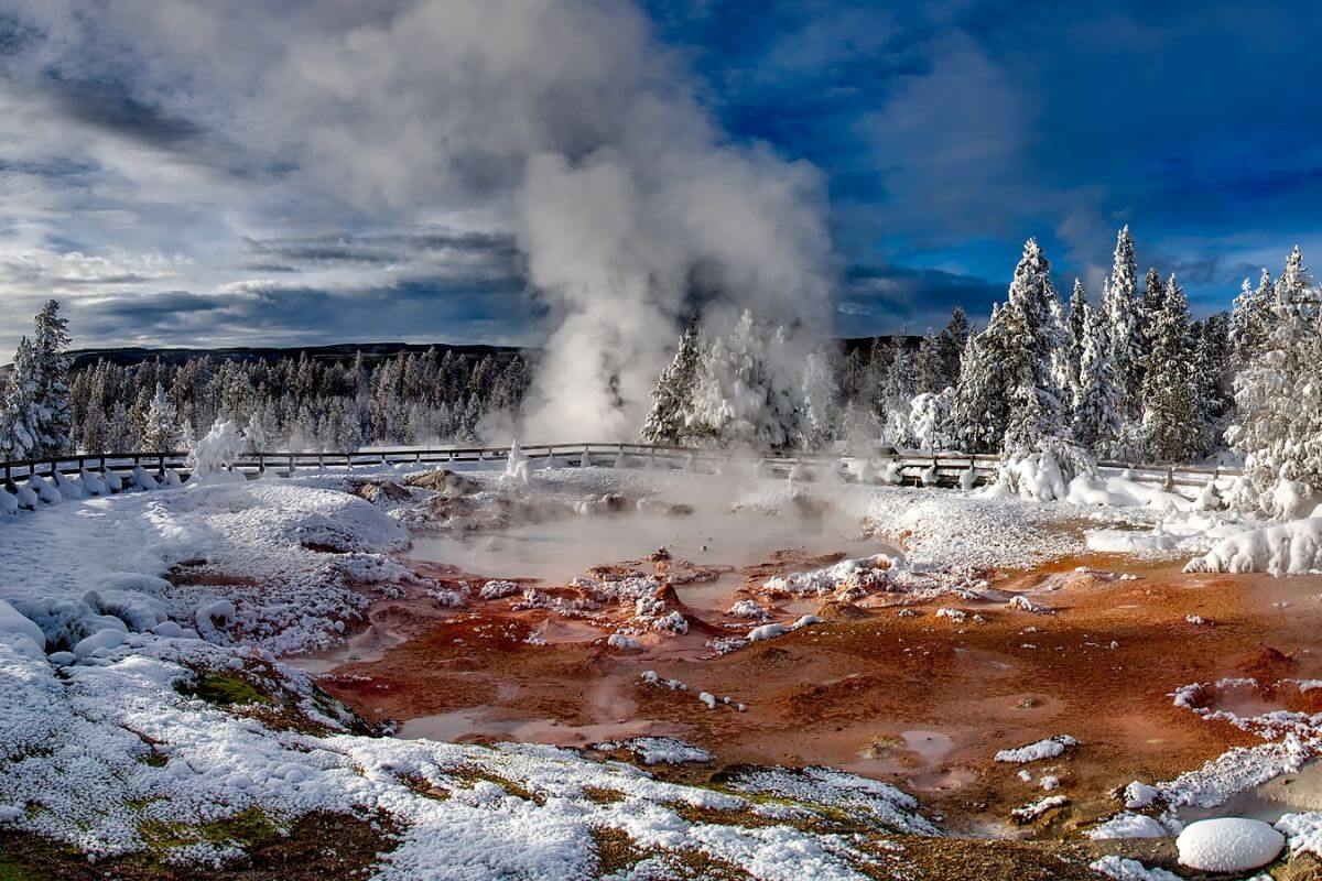 Hot springs in Yellowstone National Park, Montana. 