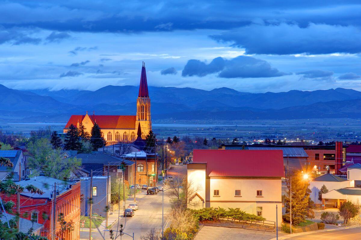 Montana’s City of Helena Set Against a Backdrop of Scenic Mountains