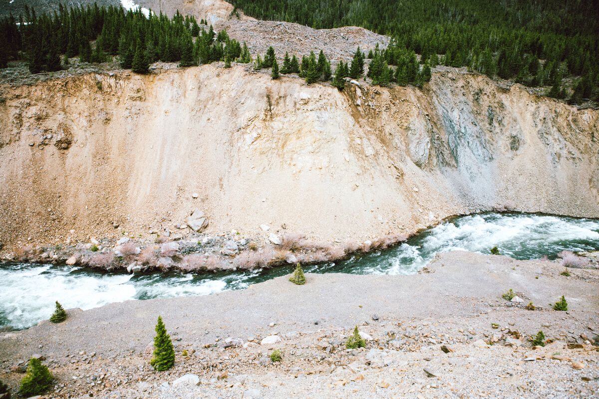 A river flowing through a rocky area in Montana.