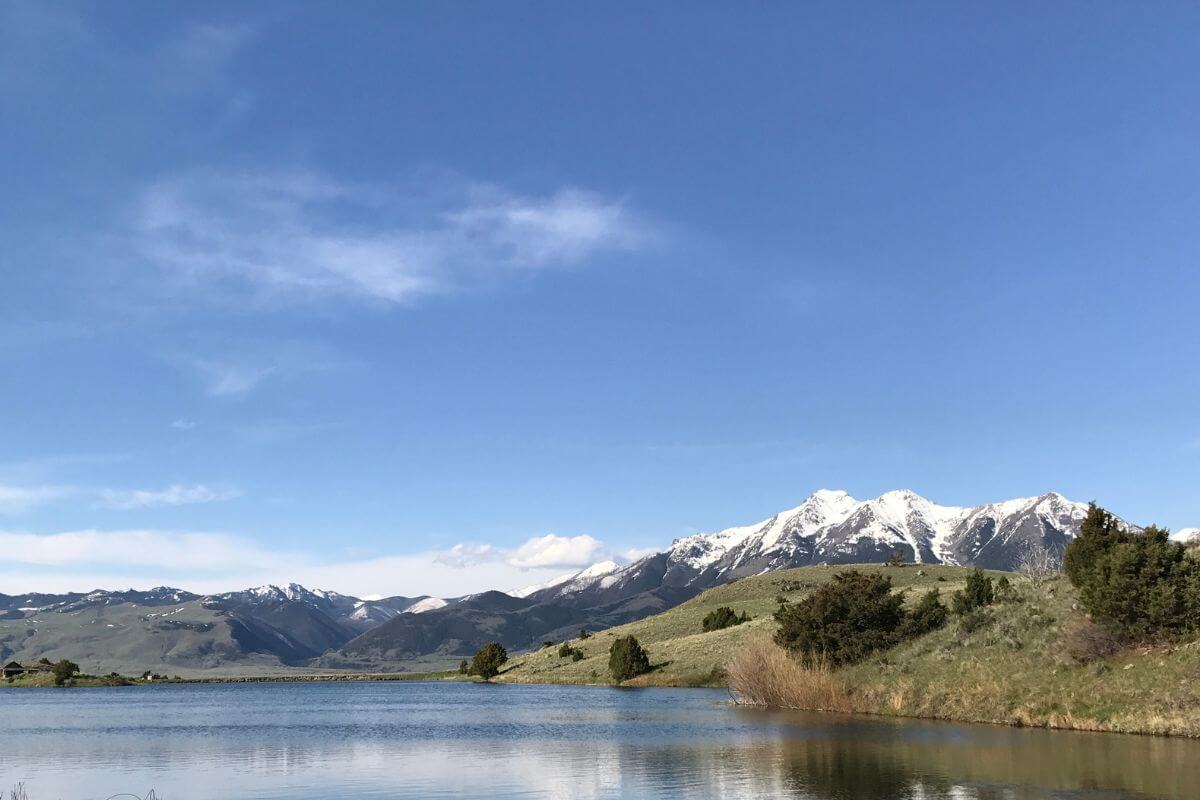Montana Lake with Mountains