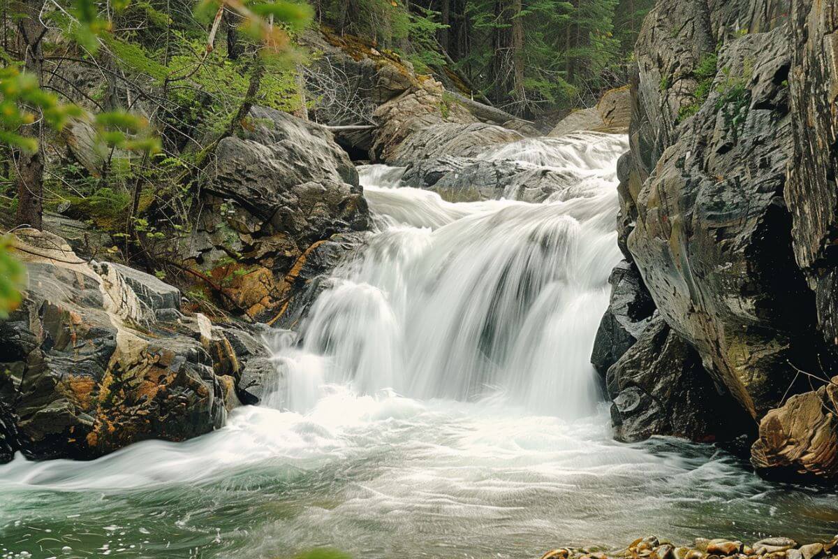 Rock Creek in Montana where you can find the breathtaking Sentinel and Calamity Falls