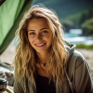 A woman smiling at camera in Pocket Montana.