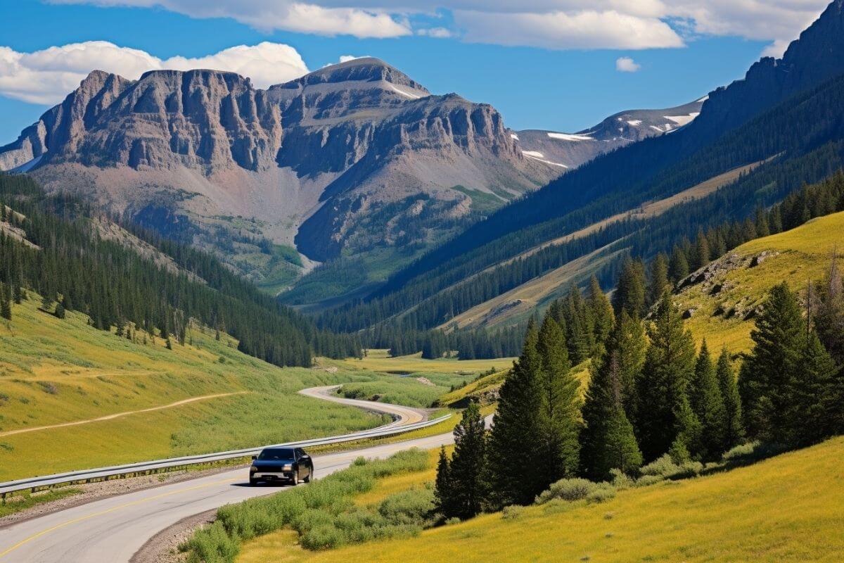 Mountainous terrains in Montana.